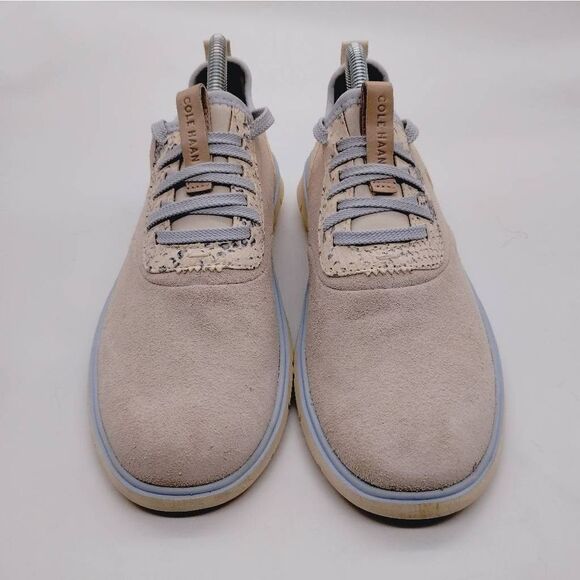 Cole Haan Zerogrand Ivory Suede Python Print Casual Sneakers Womens Size 9.5‎ - Picture 3 of 8